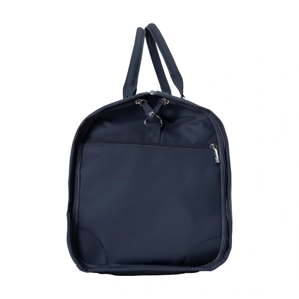 Navy Travel Duffel Bag with Shoulder Strap - collapsible (garment bag inside)